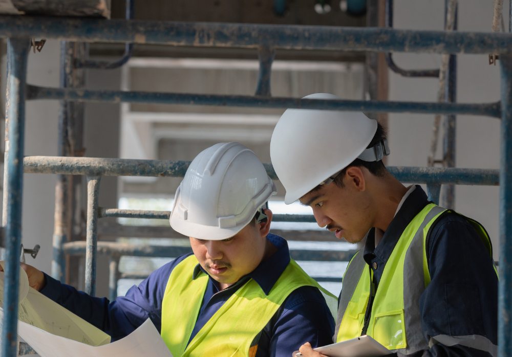 A guy in safety wear representing a project coordinator 